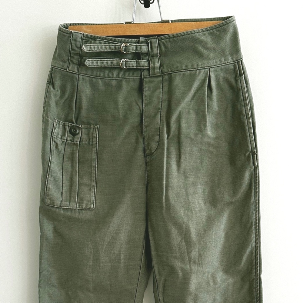 FRAME High-Rise, Khaki Green Cargo Pant, S26